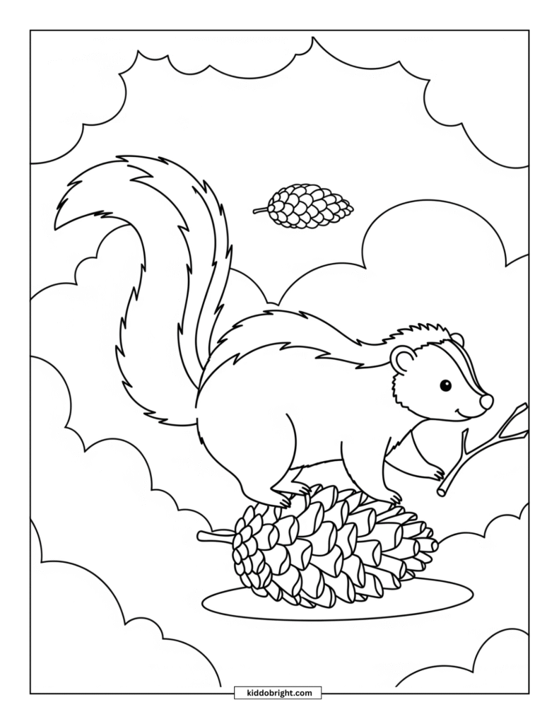 Skunk coloring pages for kids free download