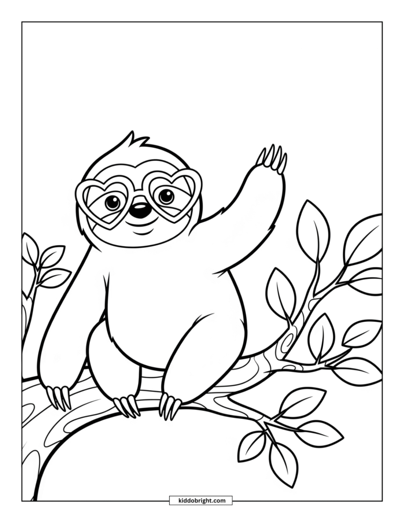Sloth coloring pages for kids free download