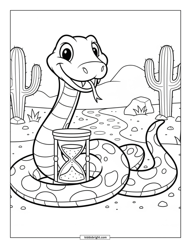 Snake coloring pages for kids free download