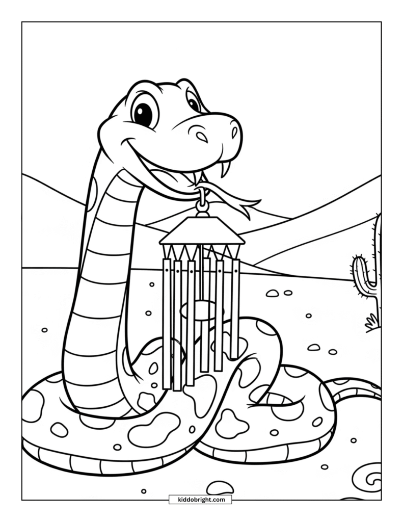 Snake coloring pages for kids free download