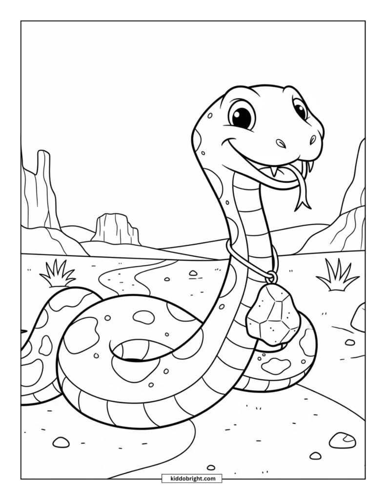 Snake coloring pages for kids free download