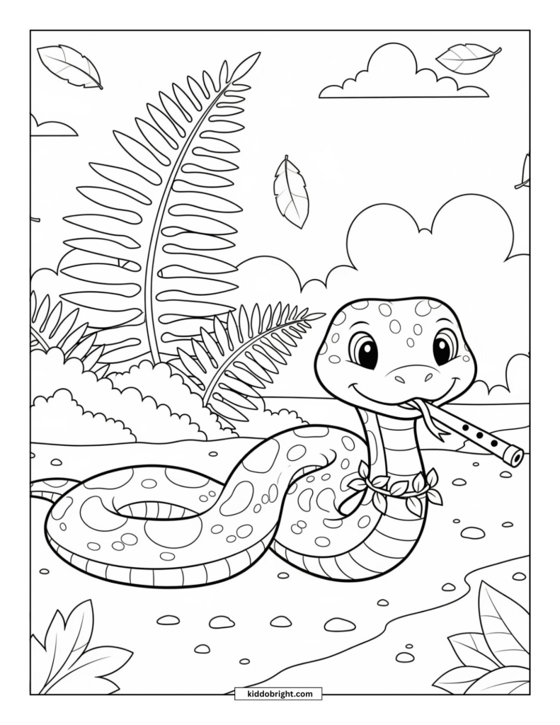 Snake coloring pages for kids free download