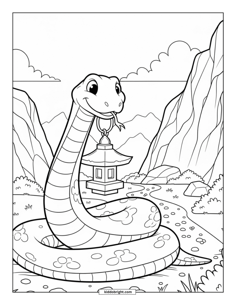 Snake coloring pages for kids free download