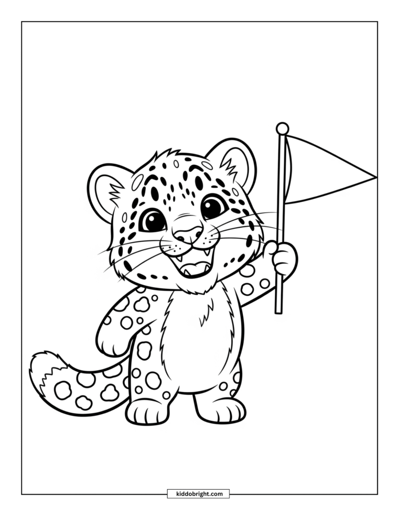 Snow leopard coloring pages for kids free download