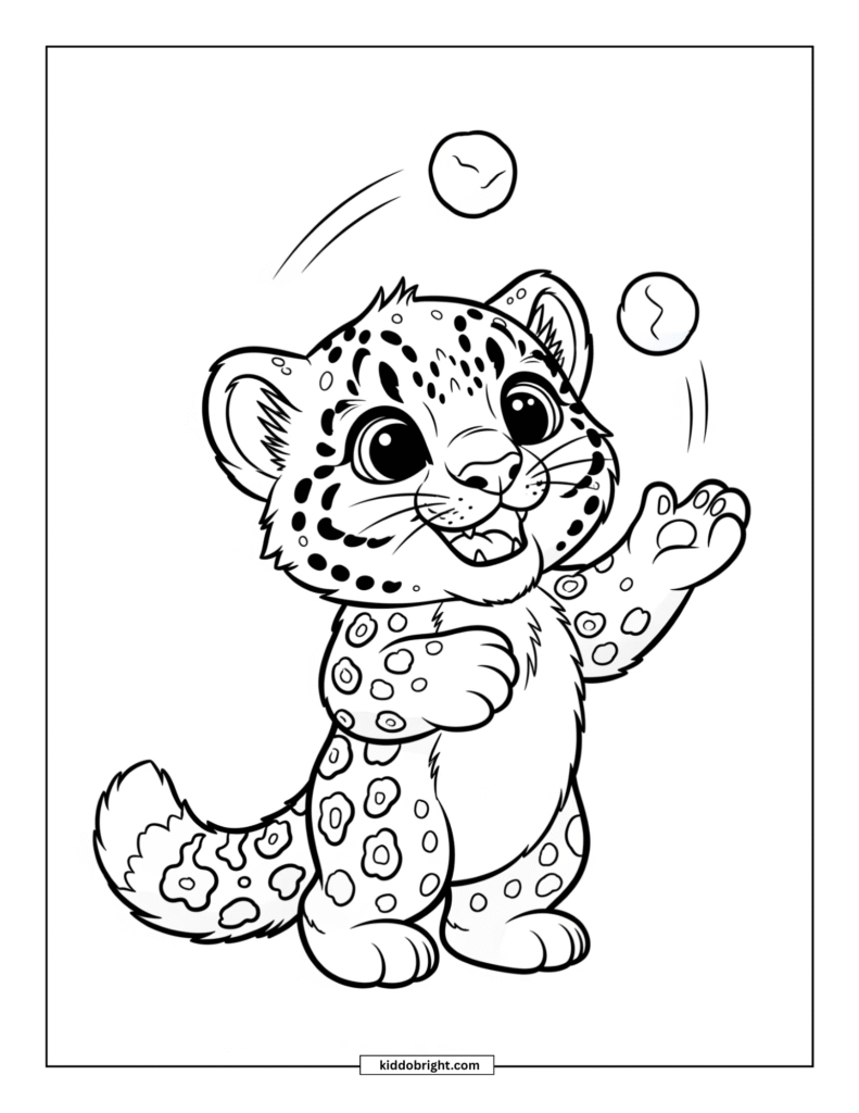 Snow leopard coloring pages for kids free download