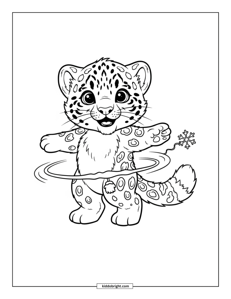 Snow leopard coloring pages for kids free download