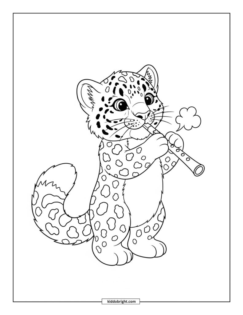 Snow leopard coloring pages for kids free download