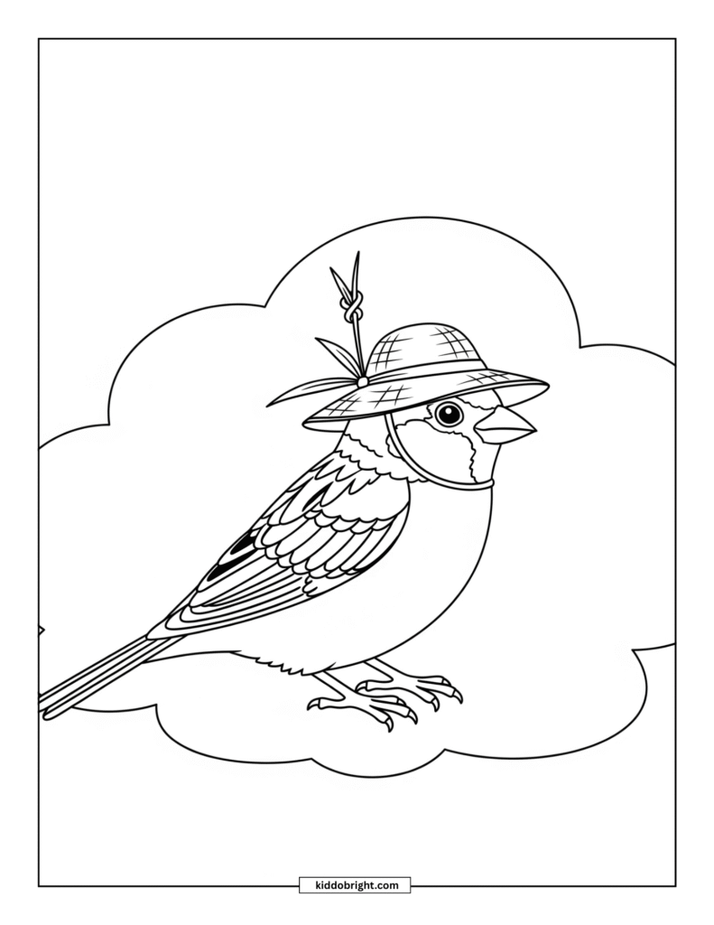Sparrow coloring pages for kids free download
