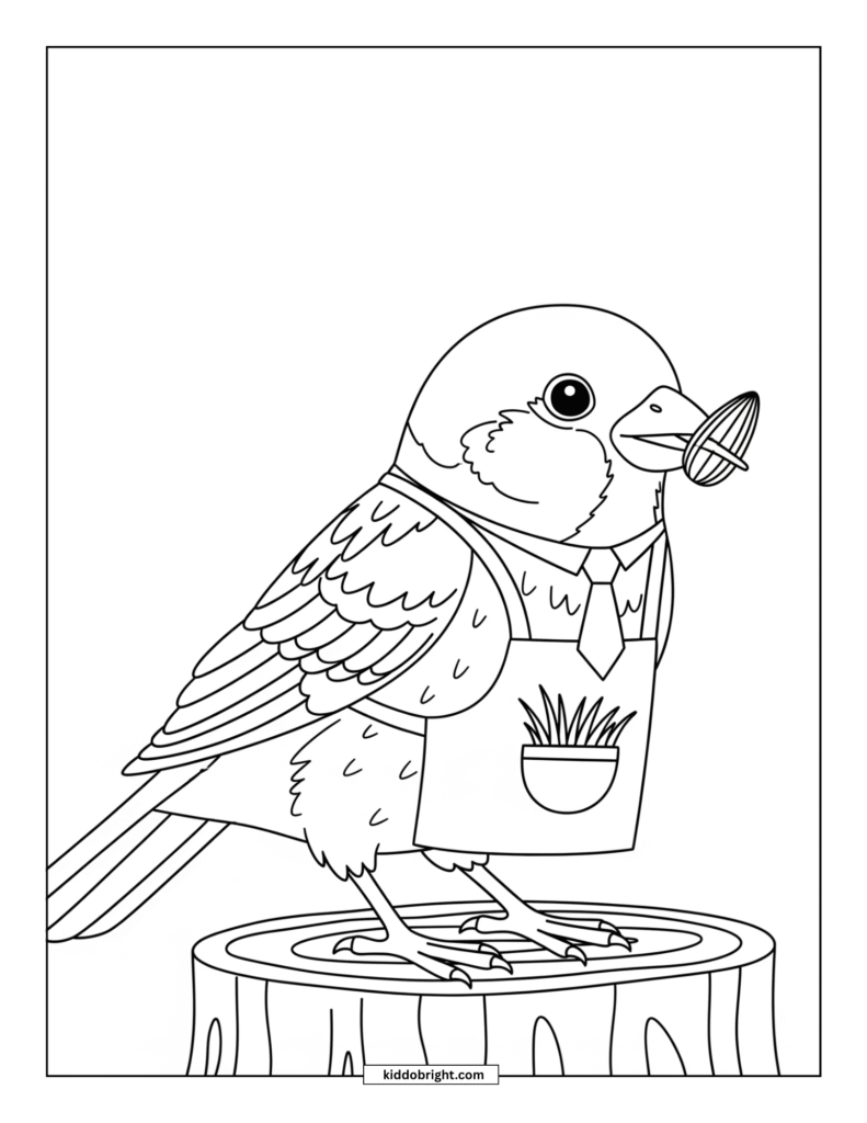 Sparrow coloring pages for kids free download