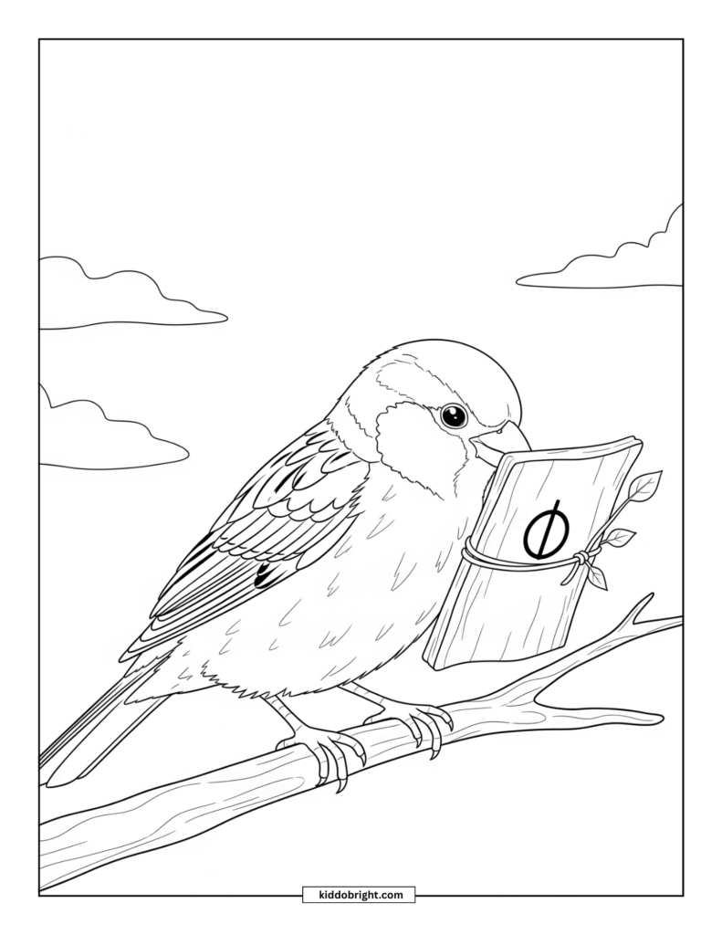 Sparrow coloring pages for kids free download