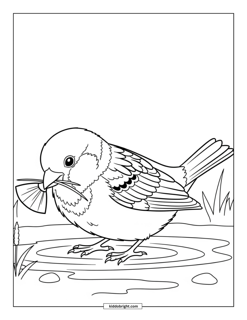 Sparrow coloring pages for kids free download