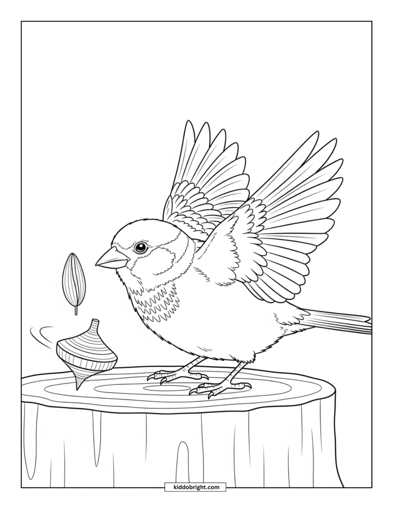 Sparrow coloring pages for kids free download