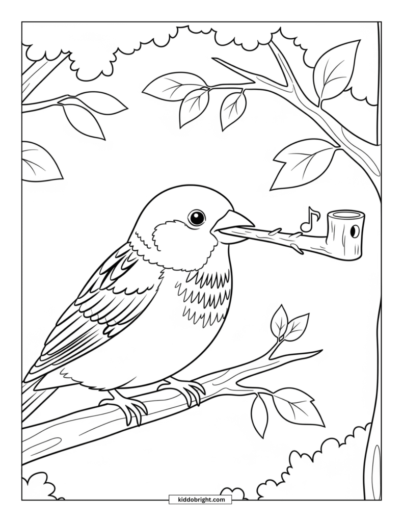 Sparrow coloring pages for kids free download