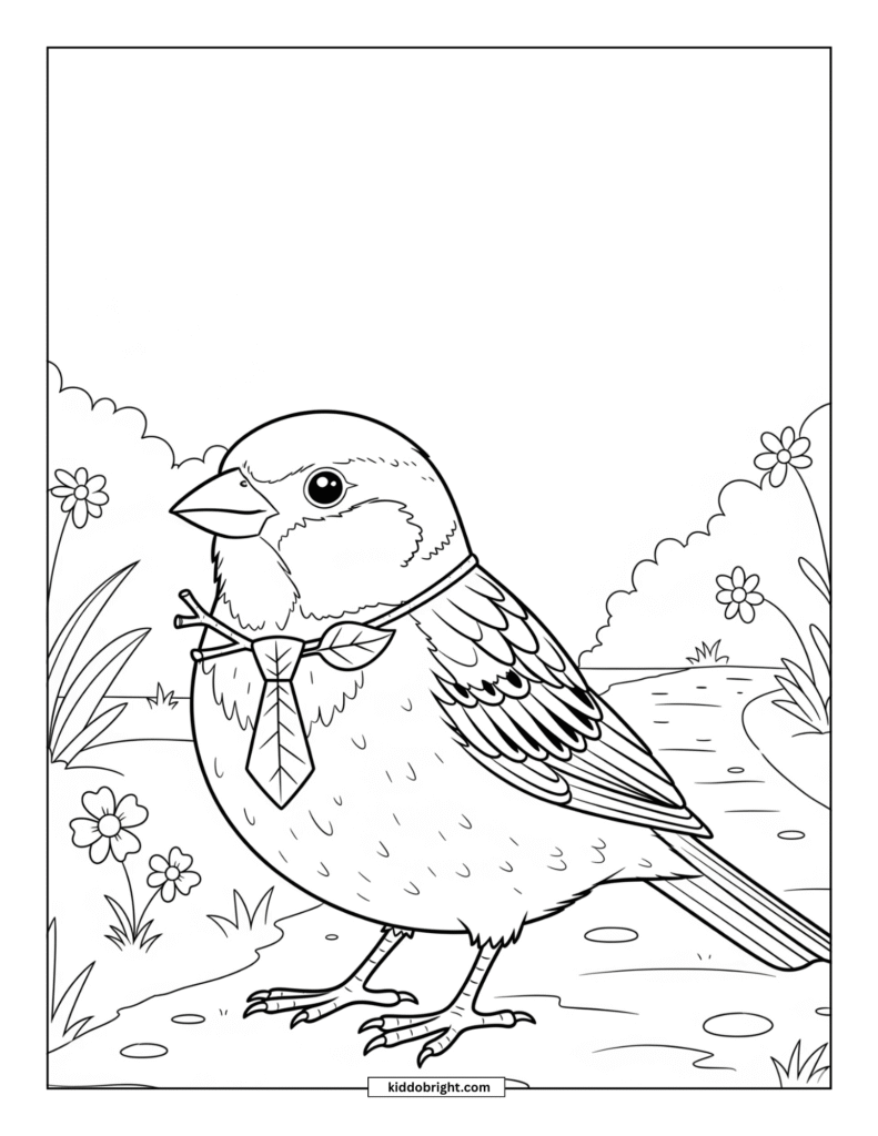 Sparrow coloring pages for kids free download
