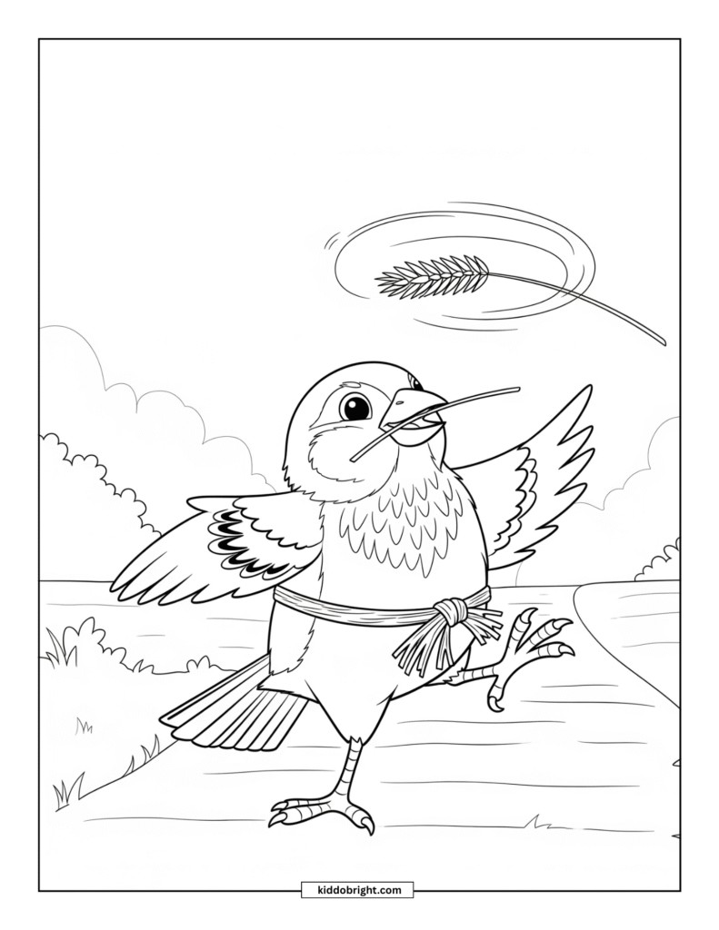 Sparrow coloring pages for kids free download