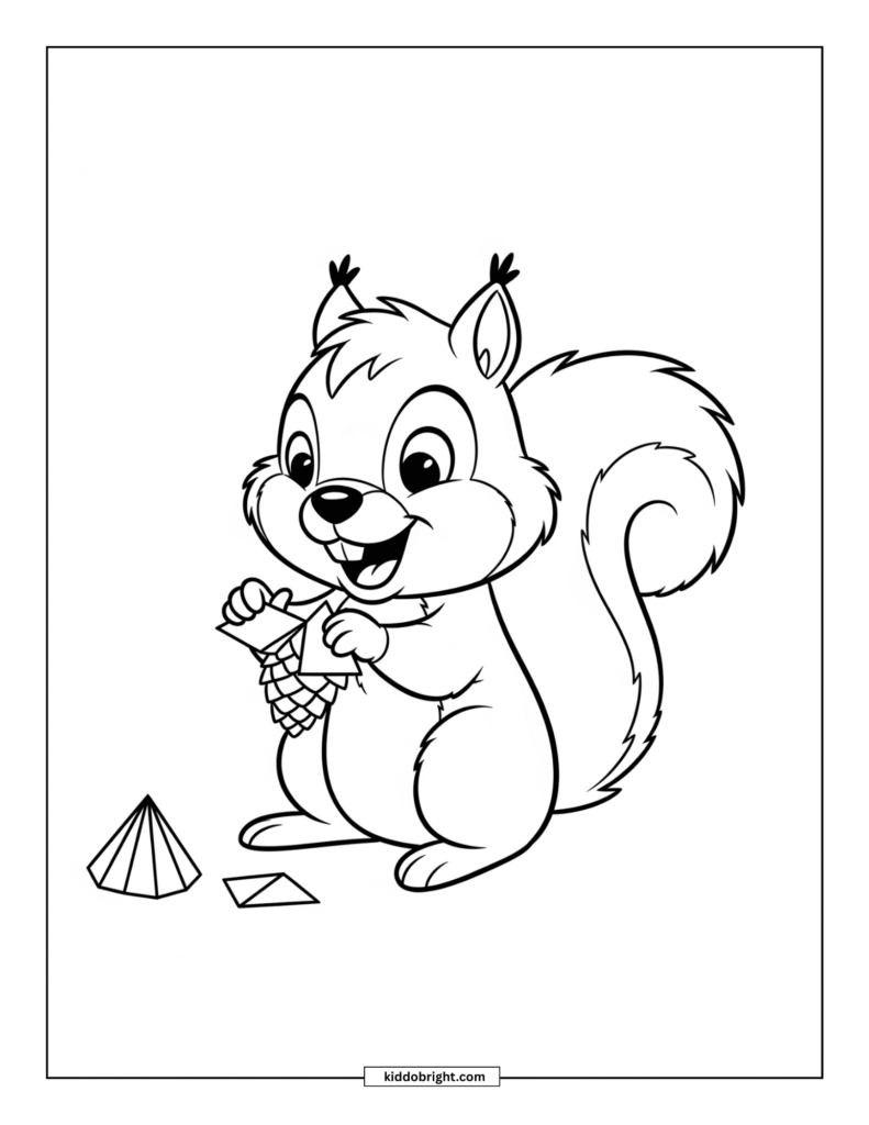 Squirrel coloring pages for kids free download