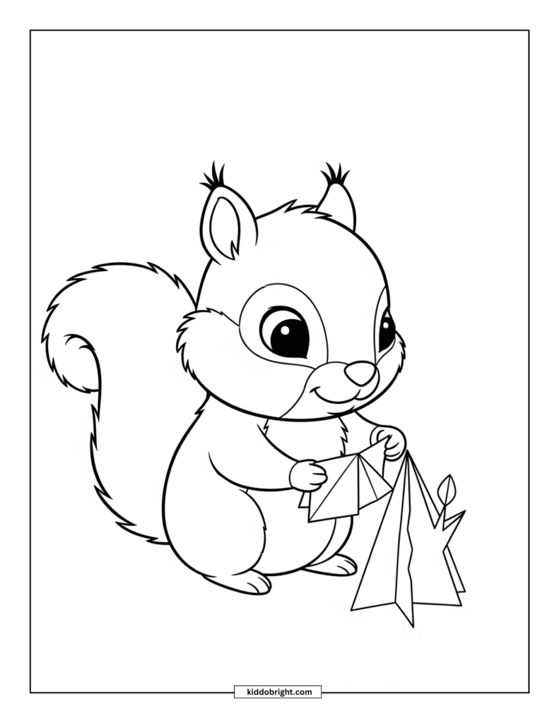 Squirrel coloring pages for kids free download