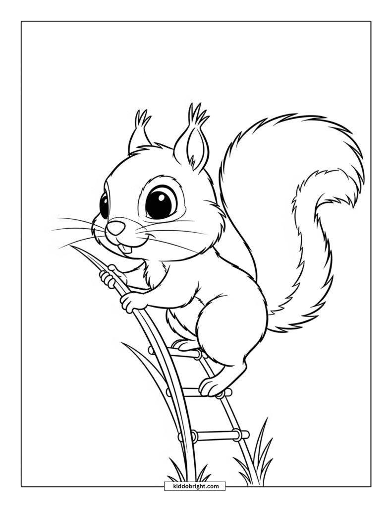 Squirrel coloring pages for kids free download