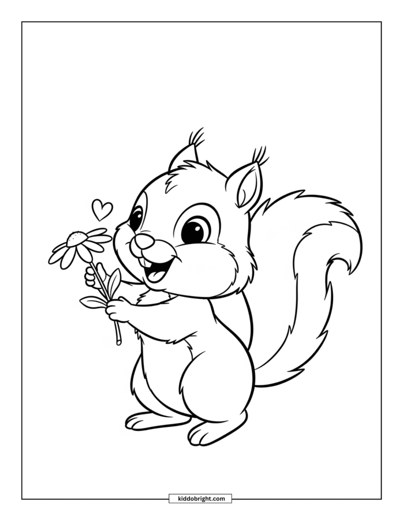 Squirrel coloring pages for kids free download