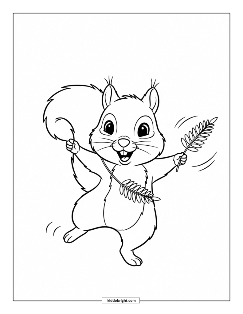 Squirrel coloring pages for kids free download