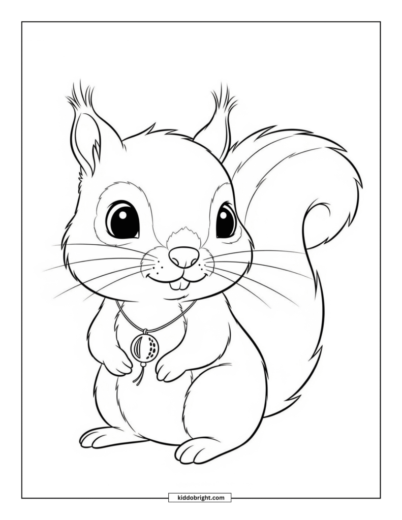 Squirrel coloring pages for kids free download