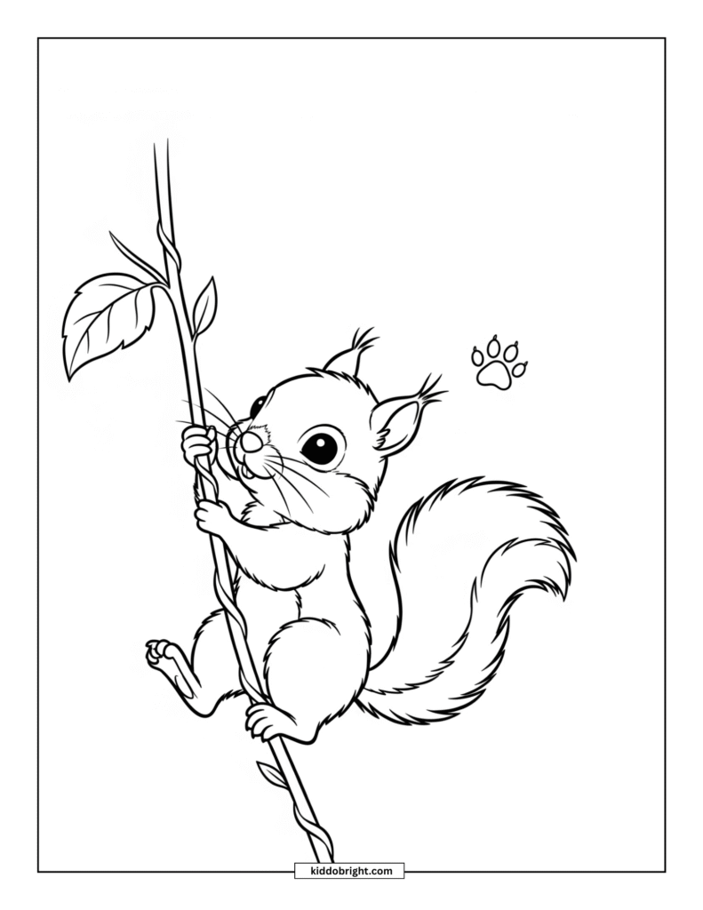 Squirrel coloring pages for kids free download