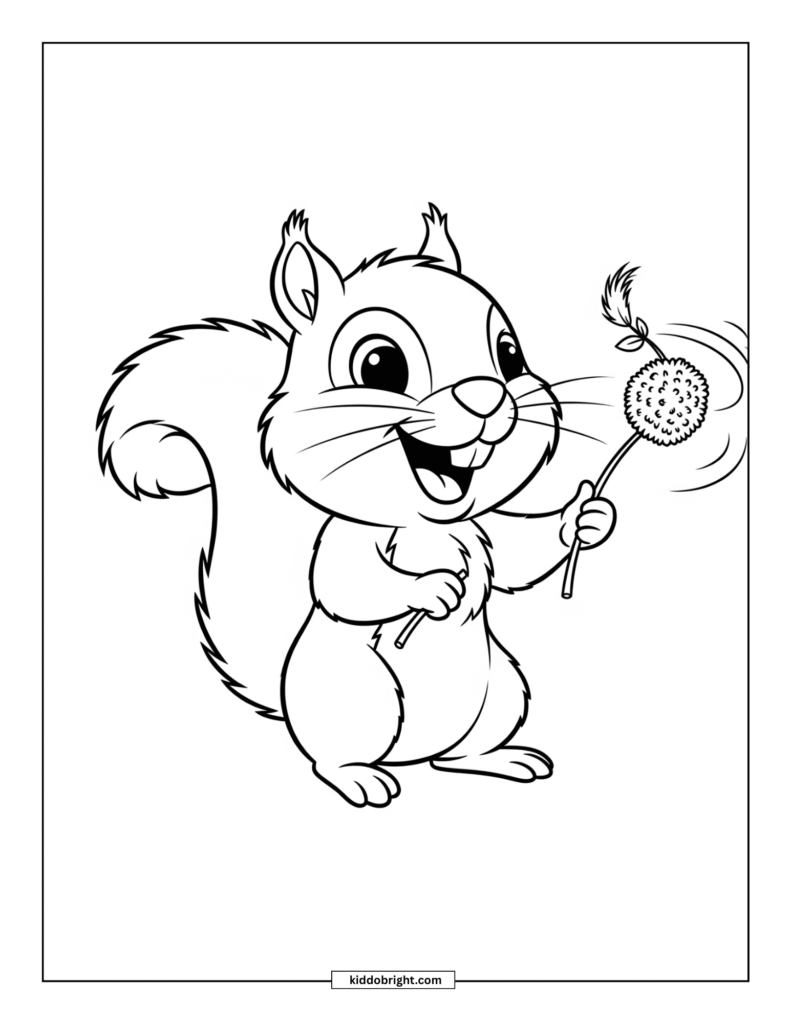 Squirrel coloring pages for kids free download