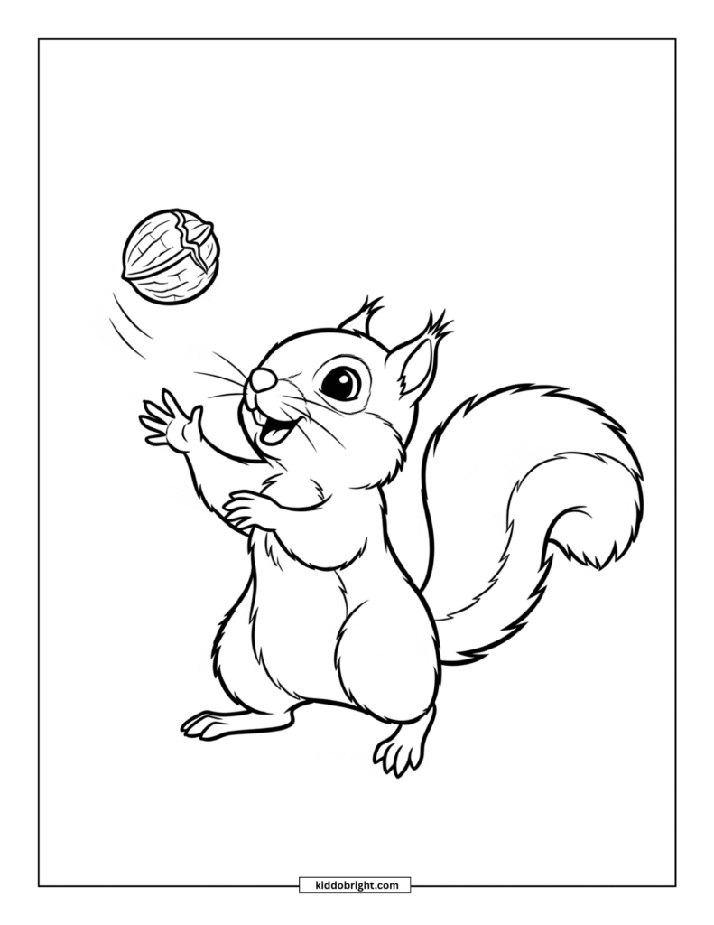 Squirrel coloring pages for kids free download