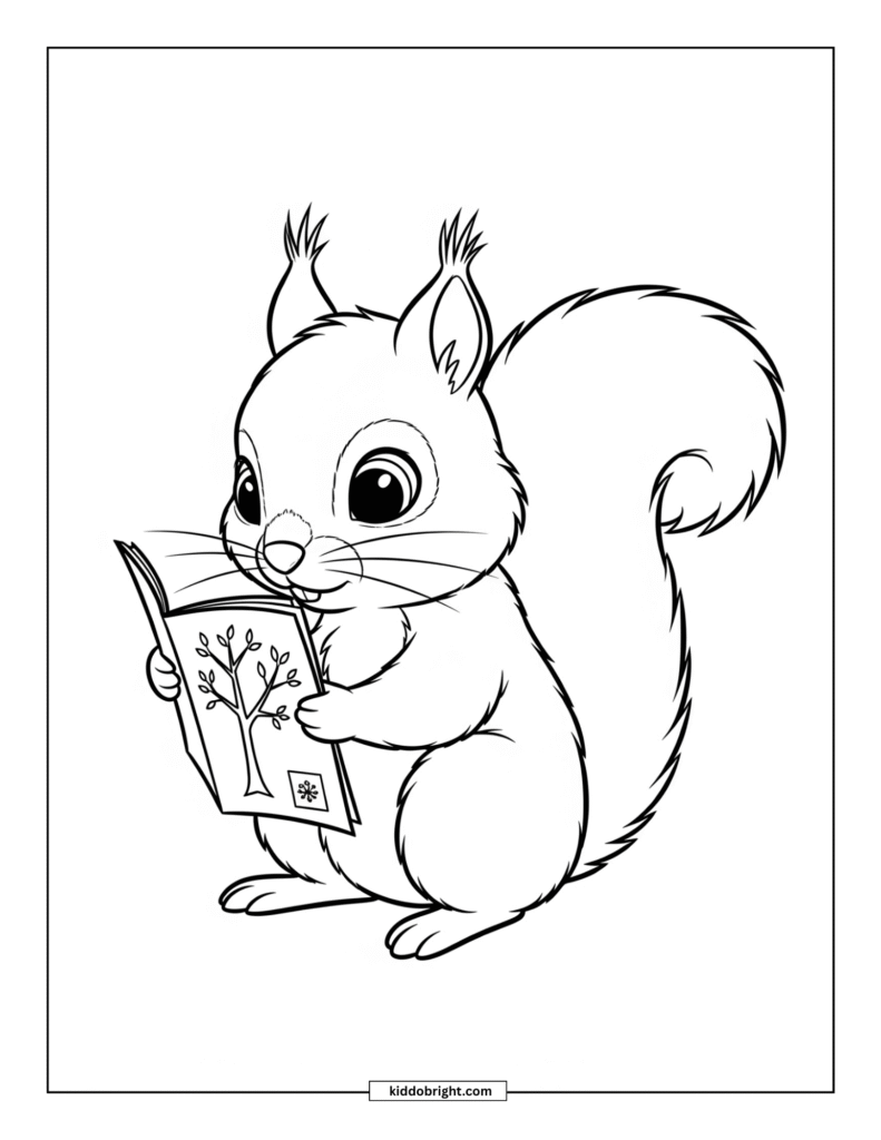 Squirrel coloring pages for kids free download