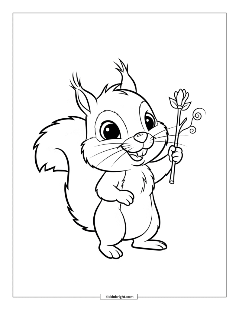 Squirrel coloring pages for kids free download