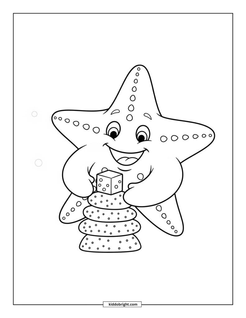 Starfish coloring pages for kids free download