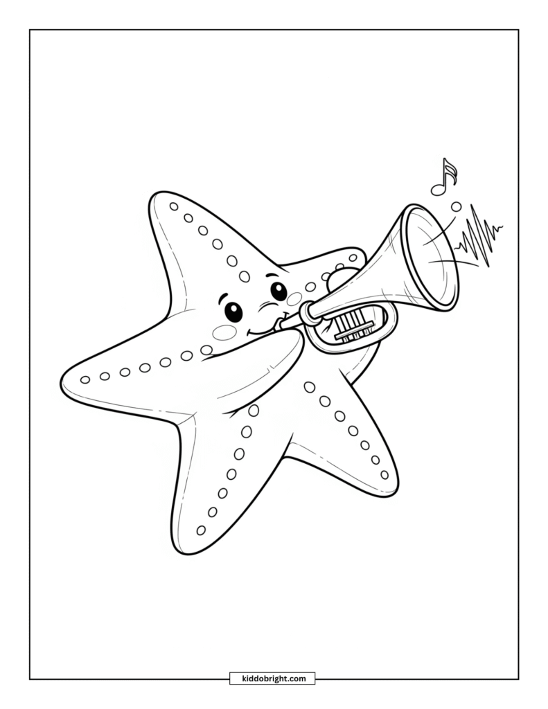 Starfish coloring pages for kids free download