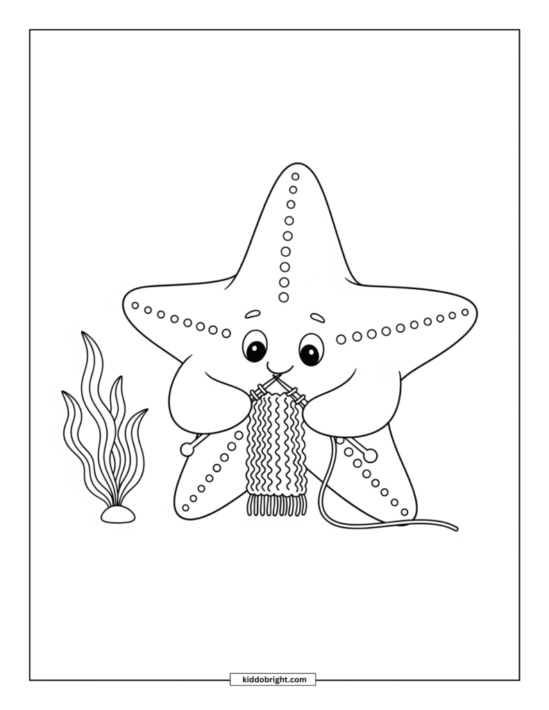Starfish coloring pages for kids free download