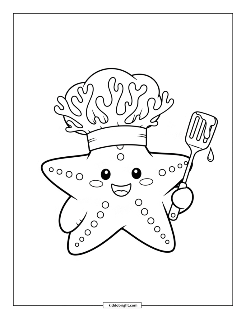 Starfish coloring pages for kids free download