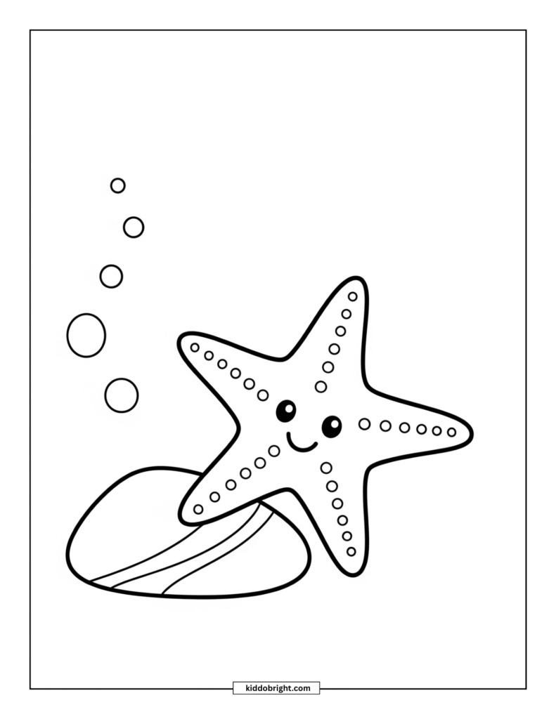 Starfish coloring pages for kids free download