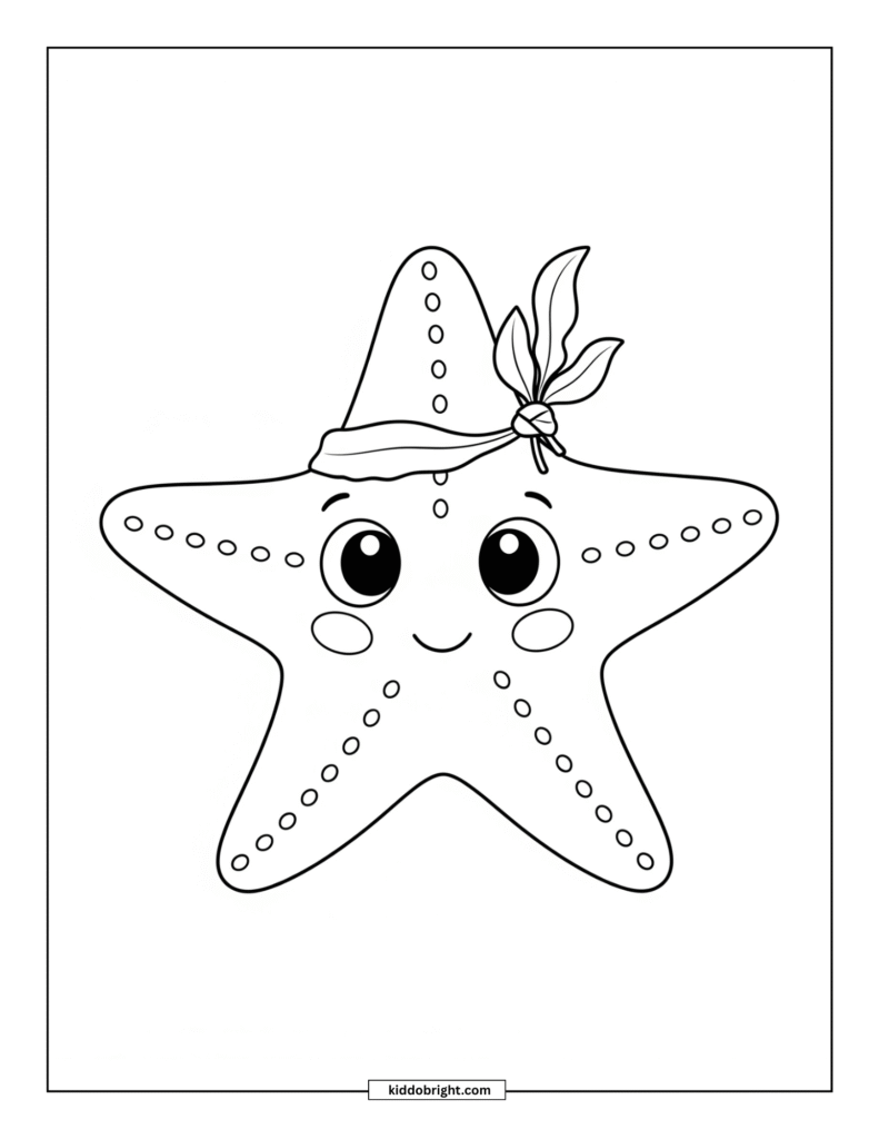 Starfish coloring pages for kids free download