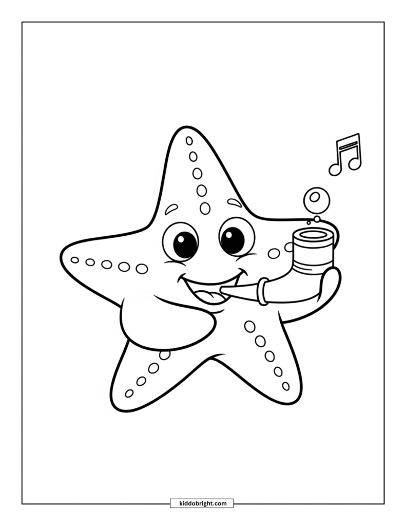 Starfish coloring pages for kids free download