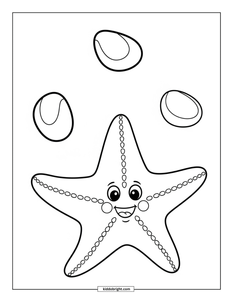 Starfish coloring pages for kids free download