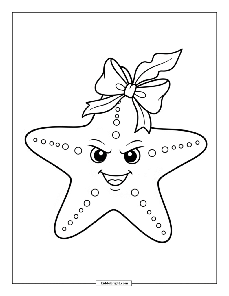 Starfish coloring pages for kids free download