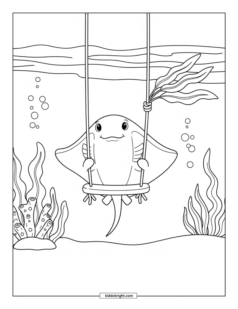 Stingray coloring pages for kids free download