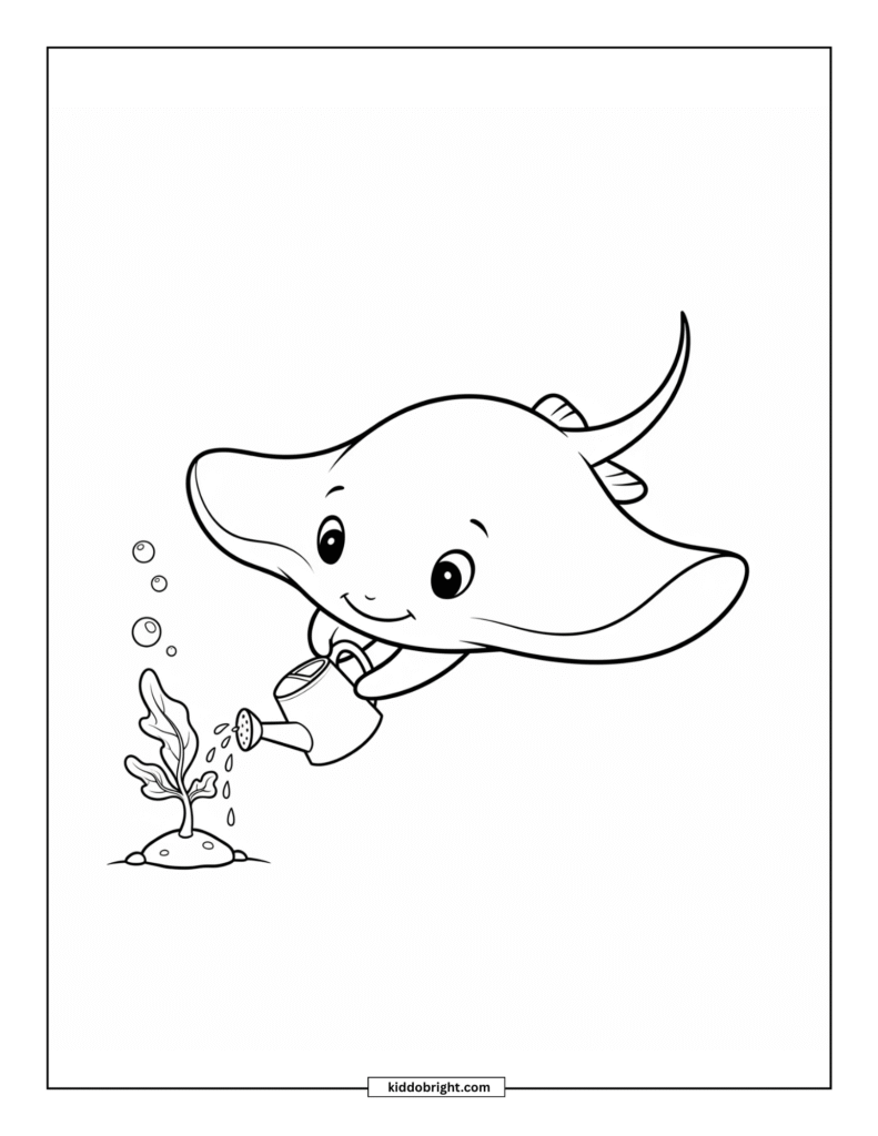 Stingray coloring pages for kids free download