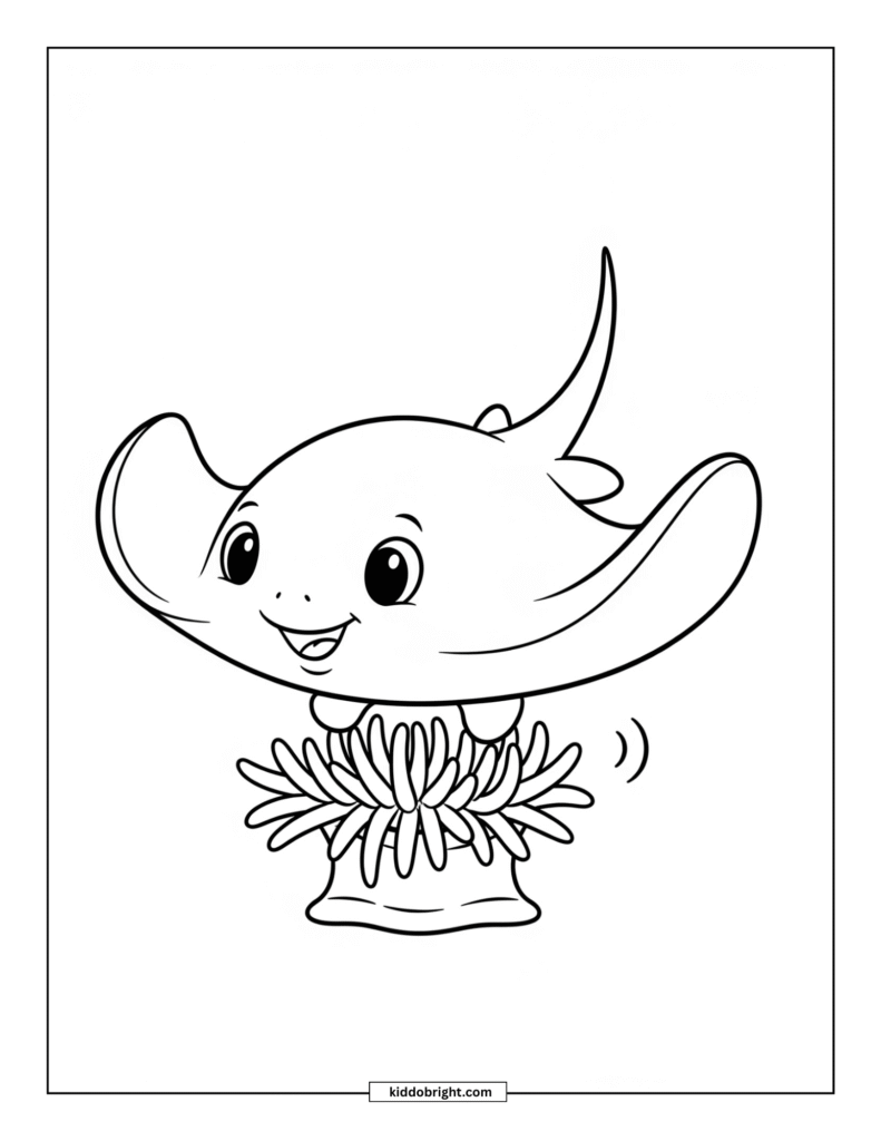 Stingray coloring pages for kids free download