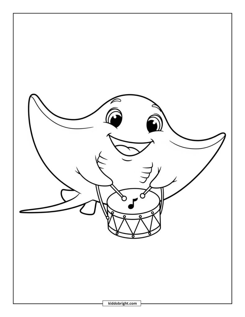 Stingray coloring pages for kids free download