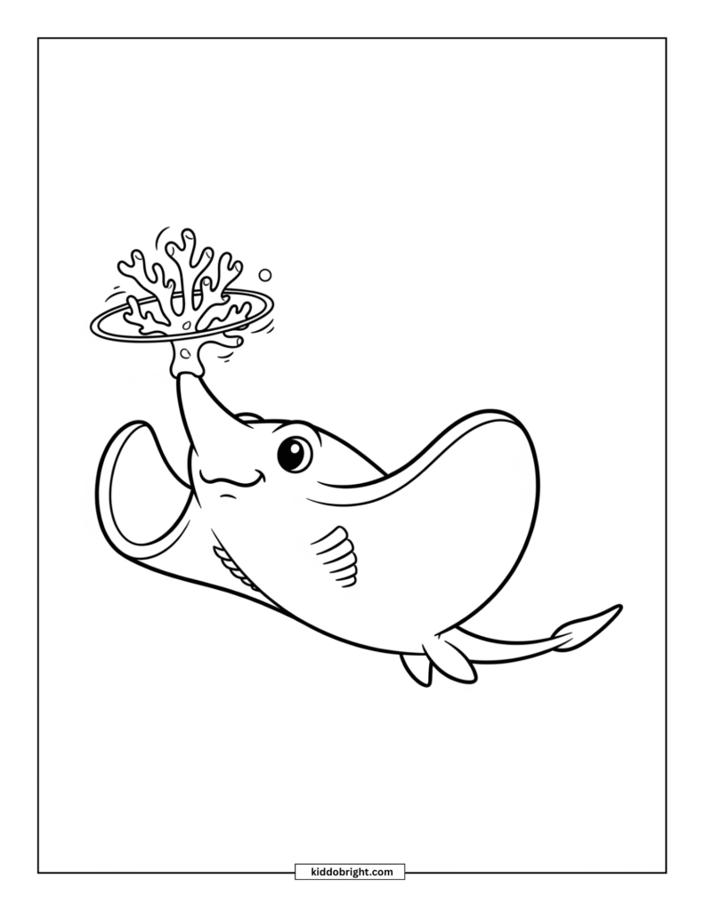Stingray coloring pages for kids free download