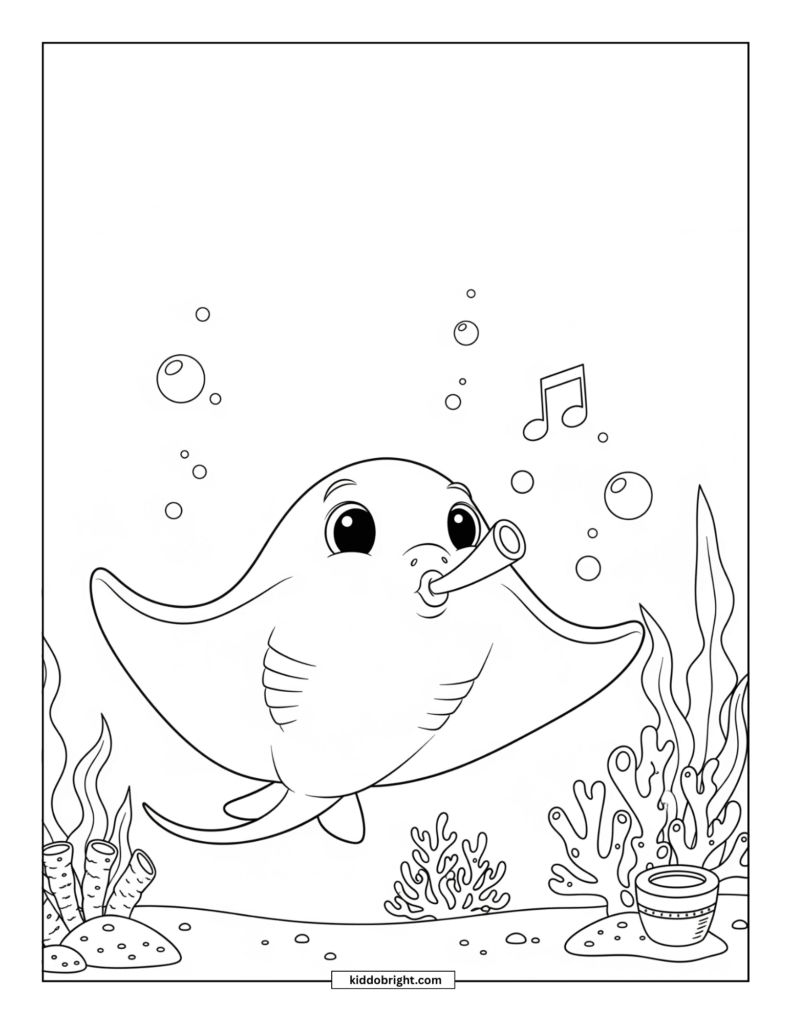 Stingray coloring pages for kids free download