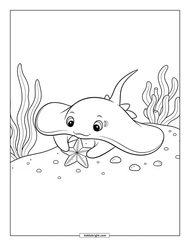 Stingray coloring pages for kids free download