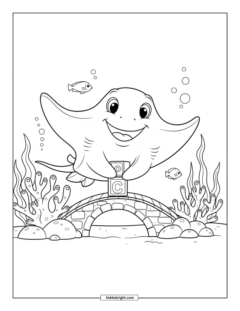 Stingray coloring pages for kids free download