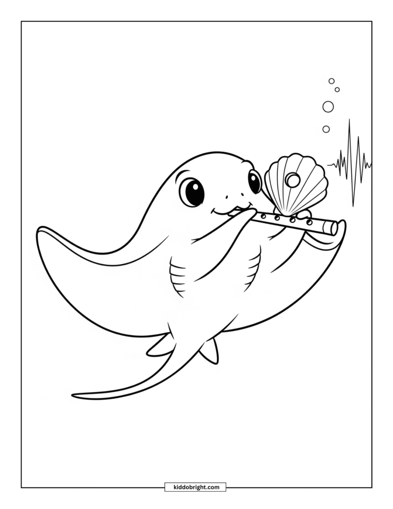 Stingray coloring pages for kids free download