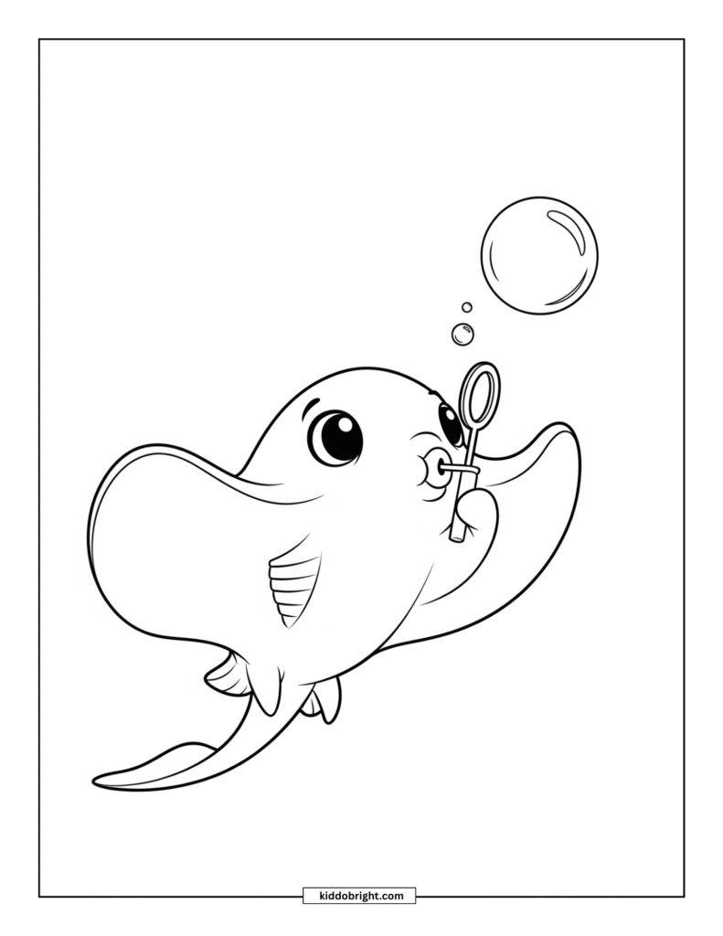 Stingray coloring pages for kids free download