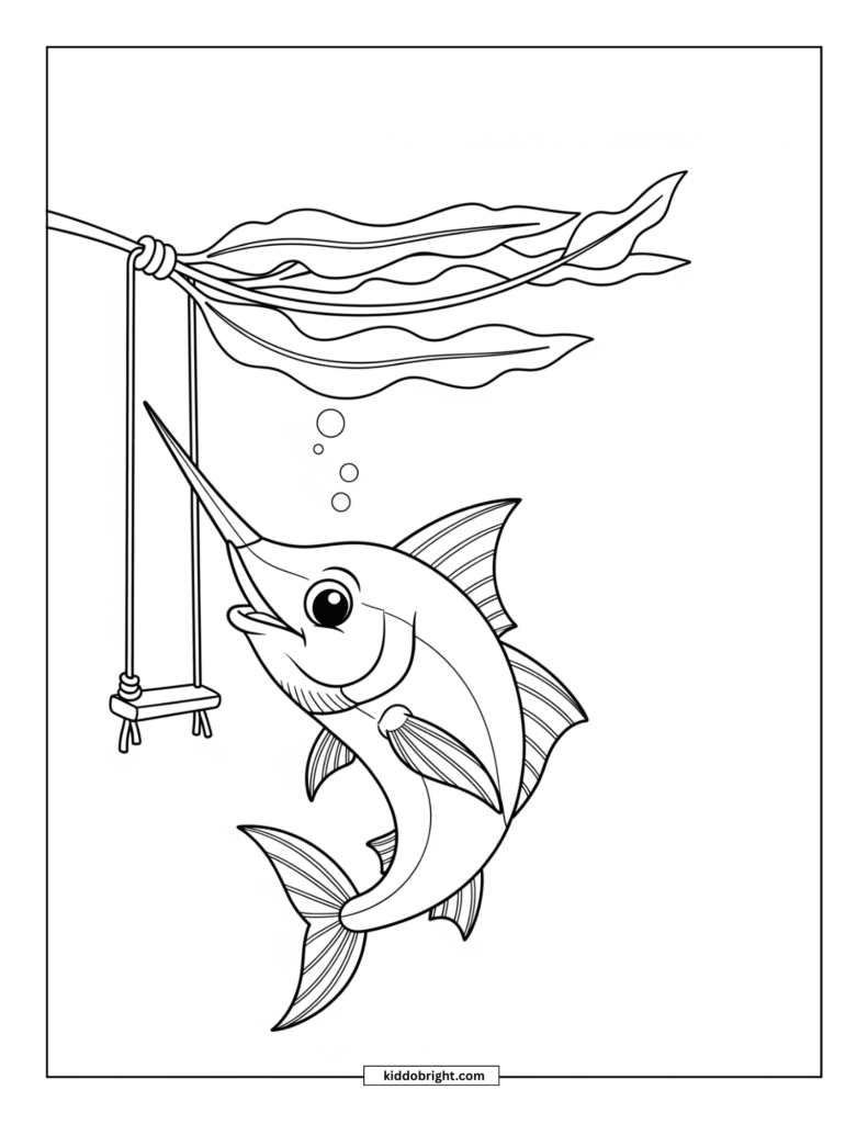 Swordfish coloring pages for kids free download
